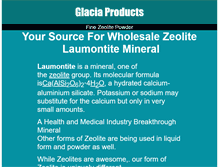 Tablet Screenshot of glaciaproducts.com